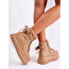 FB3 Botines Mujer Moda Beige La Blanca 3