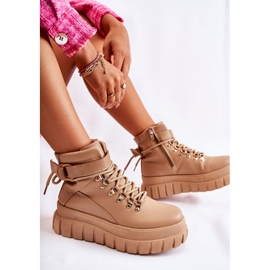 FB3 Botines Mujer Moda Beige La Blanca 5