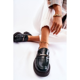 Zapatos Lacados Con Adorno Plata Hestill Verde 5
