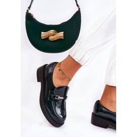 Zapatos Lacados Con Adorno Plata Hestill Verde 6