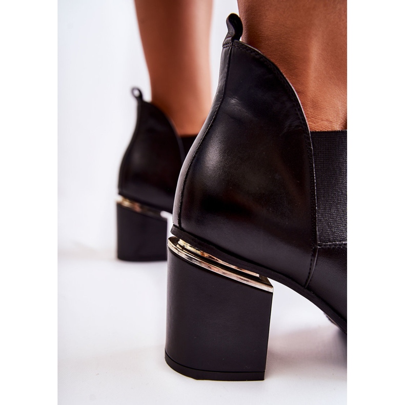 Botas De Piel Tacón Alto Laura Messi 2506 Negro 1