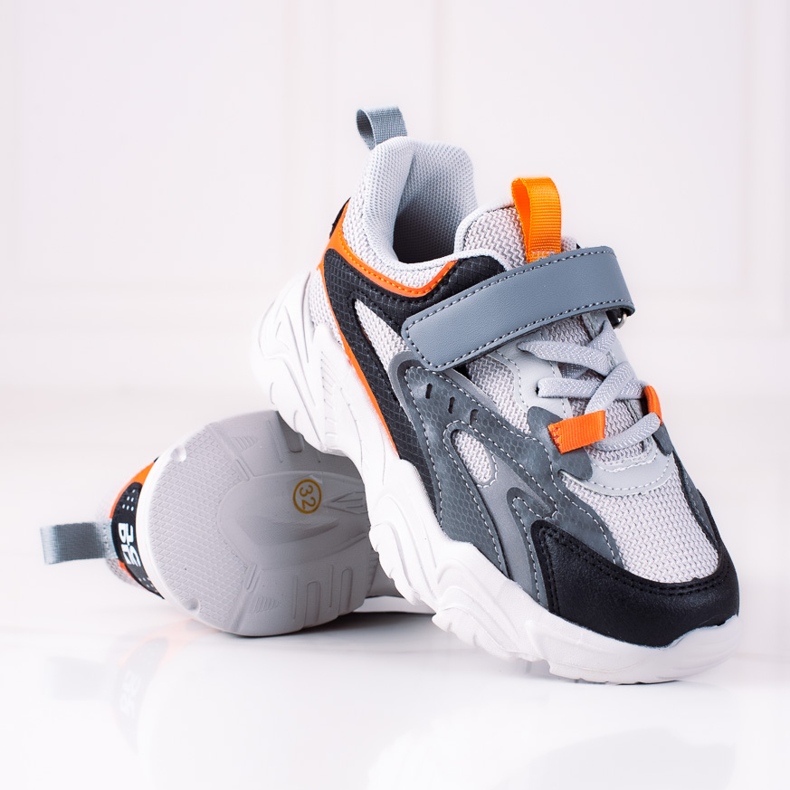 Zapatillas de deporte Shelovet para niños en una gruesa plataforma gris. multicolor 1