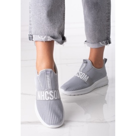Deportivas de mujer Shelovet de textil gris 1