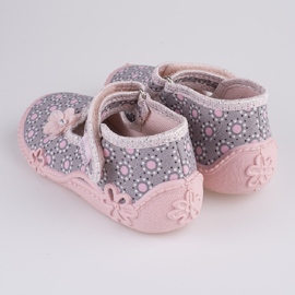 Zapatillas casa niña Viggami Anielka estampado rosado gris 2