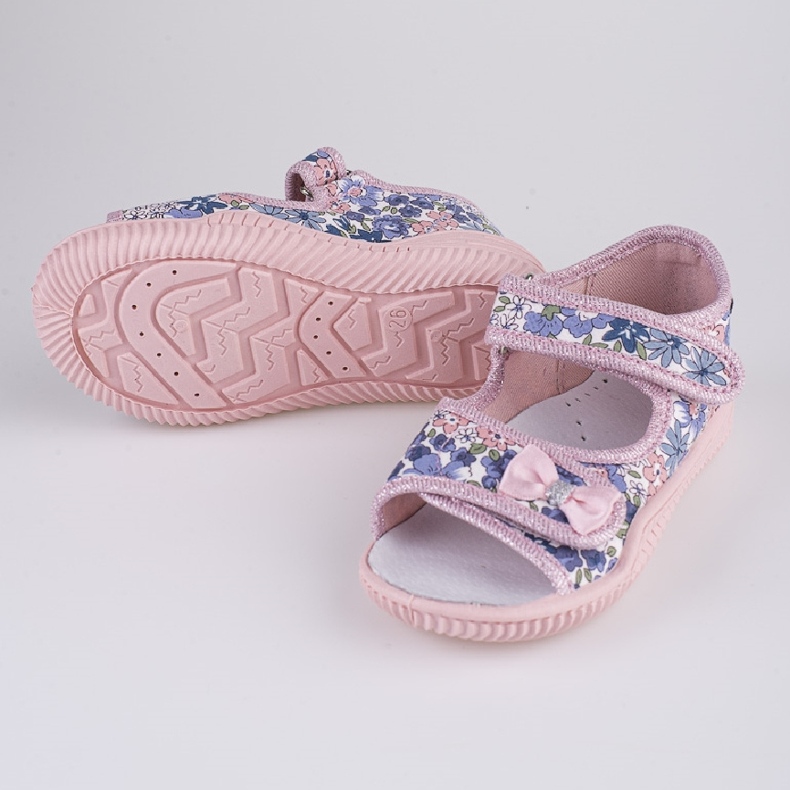 Zapatillas casa niña Viggami Marta flores azul rosado multicolor 1