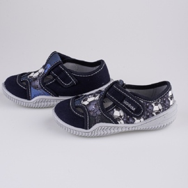 Pantuflas niño Viggami Adaś bolitas azul 3