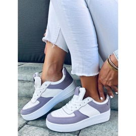 Deportivas mujer Zetto Morado blanco violeta 4