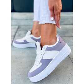 Deportivas mujer Zetto Morado blanco violeta 5
