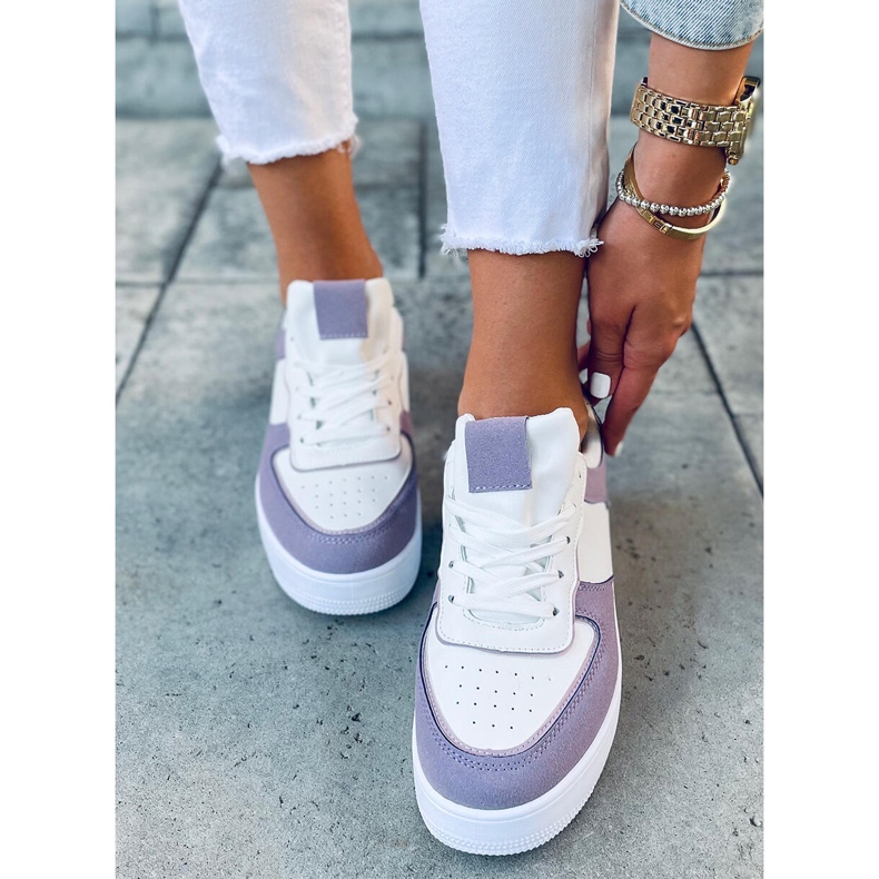Deportivas mujer Zetto Morado blanco violeta 1