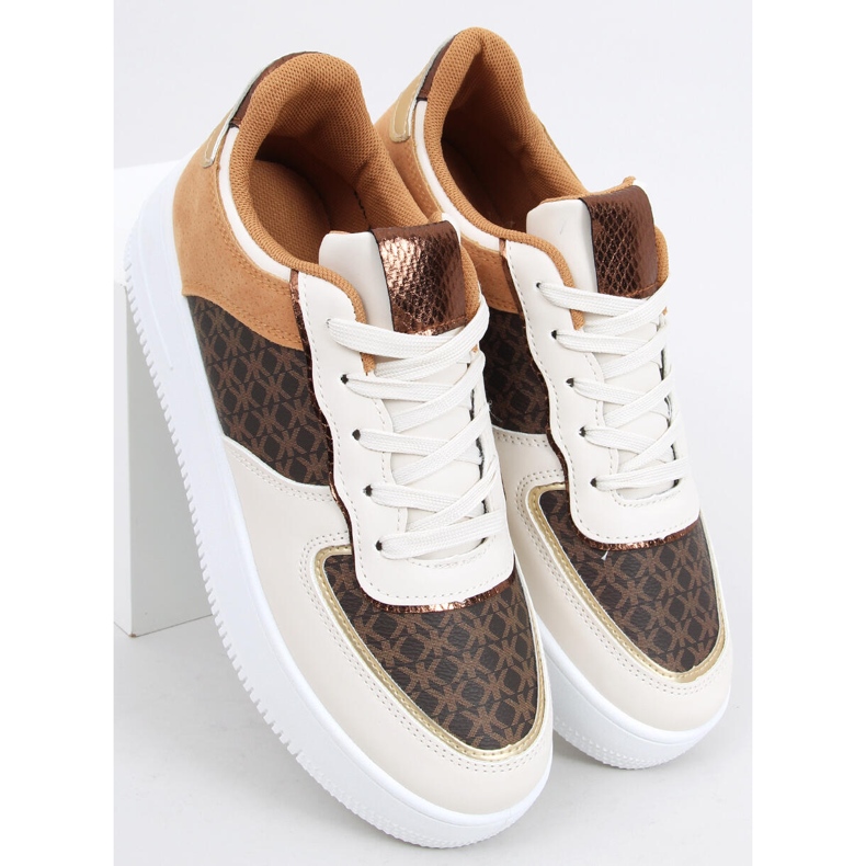 Deportivas mujer Glovi Camel marrón multicolor 2 Deportivas mujer Glovi Camel marrón multicolor 2