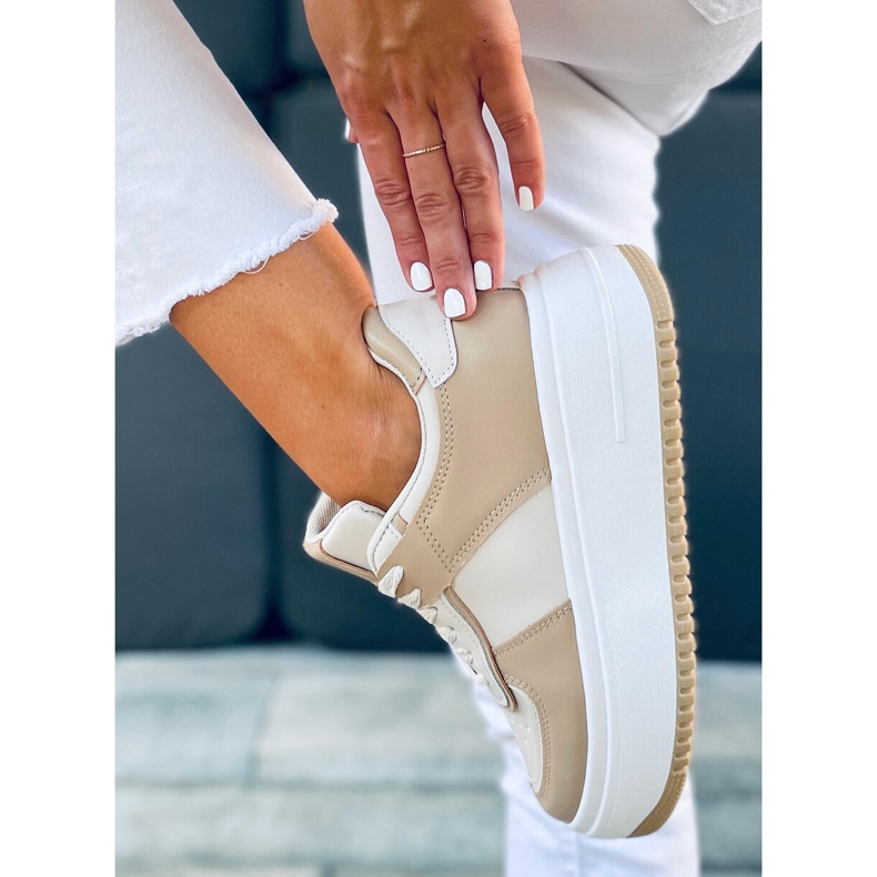 Deportivas de mujer Dhara Beige blanco 1