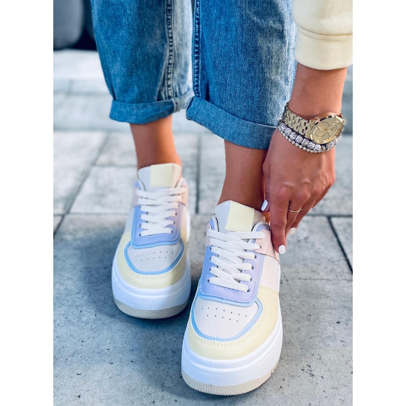 Deportivas de mujer Dhara Amarillo blanco azul rosado multicolor 1