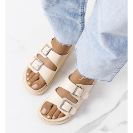 Pantuflas de mujer Grayson beige 2