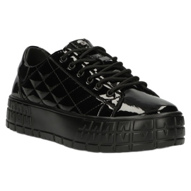 Filippo Zapatillas de cuero con estilo acolchado DP3932 / 22 BK negro 1 Filippo Zapatillas de cuero con estilo acolchado DP3932 / 22 BK negro 1