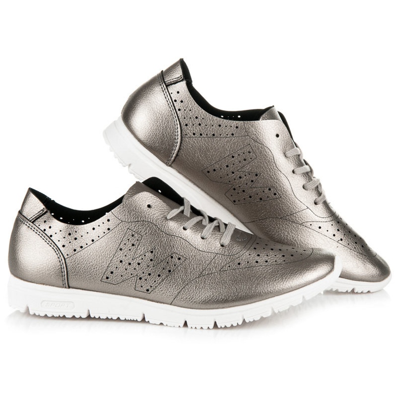 Zapatillas Plateadas gris 1