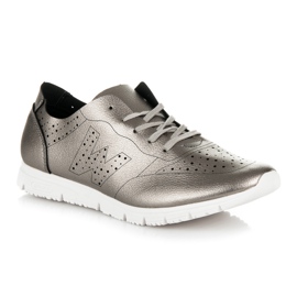 Zapatillas Plateadas gris 2