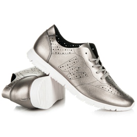 Zapatillas Plateadas gris 4