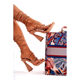 PM2 Sandalias atadas en tacones de moda Nude Canves beige 1 PM2 Sandalias atadas en tacones de moda Nude Canves beige 1