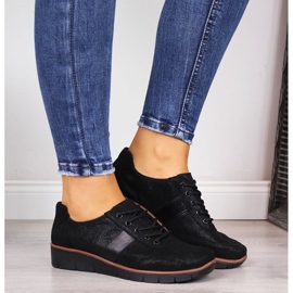 Zapatos de mujer en piel con cuña negros y marrones Filippo 1