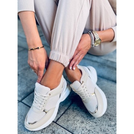 Deportivas con cuña oculta Dafne Beige 4
