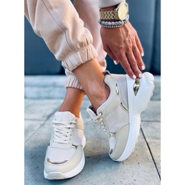 Deportivas con cuña oculta Dafne Beige 1 Deportivas con cuña oculta Dafne Beige 1