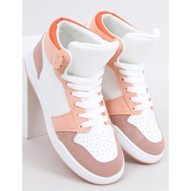 Clowsi zapatillas altas naranjas blanco multicolor 2