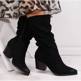 Botas negras para mujer, arrugadas, negras Vinceza negro 1 Botas negras para mujer, arrugadas, negras Vinceza negro 1