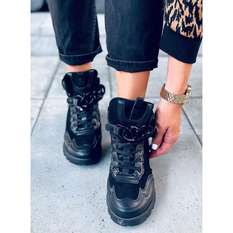 Deportivas con cadena Peri Black desmontable negro 1 Deportivas con cadena Peri Black desmontable negro 1