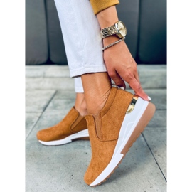 Zapatos cuña Biflo Camel marrón 1