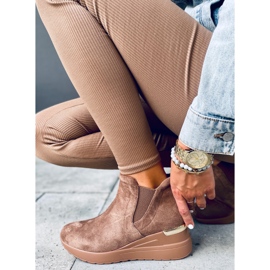 Zapatos cuña Florens Kaki beige 3