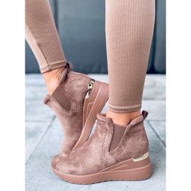 Zapatos cuña Florens Kaki beige 4