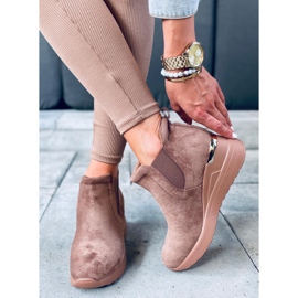 Zapatos cuña Florens Kaki beige 5