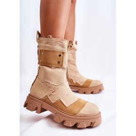 PS1 Botines Trabajadores Altos Sobre Cremallera Nerisa Beige Oscuro 2 PS1 Botines Trabajadores Altos Sobre Cremallera Nerisa Beige Oscuro 2