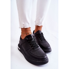 PG1 Zapatos deportivos de cuero Jennys negros clásicos 3
