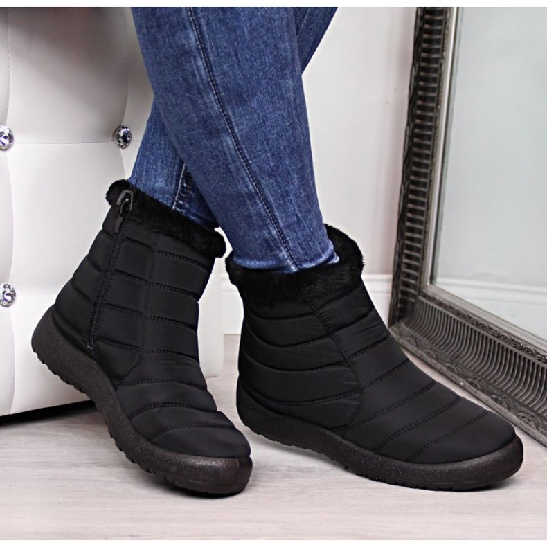 Botas de nieve impermeables con cremallera News W EVE181A negro 2