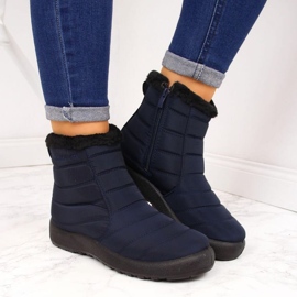 Botas de nieve impermeables con cremallera News W EVE181B azul marino 3