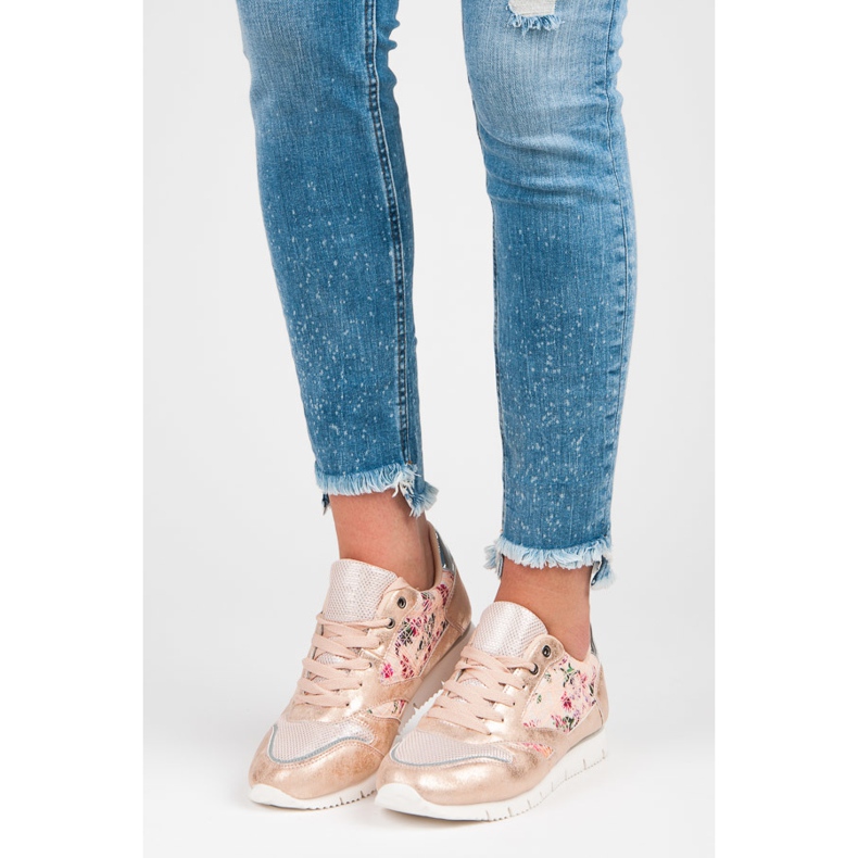Mckeylor Zapatillas deportivas de mujer con ribete rosa 2