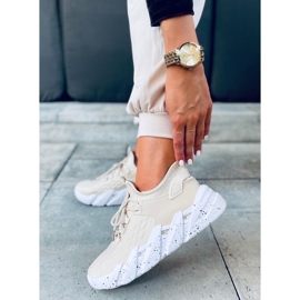 Deportiva calcetín Beige Indu 4