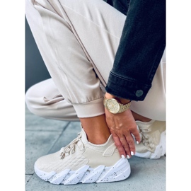Deportiva calcetín Beige Indu 5