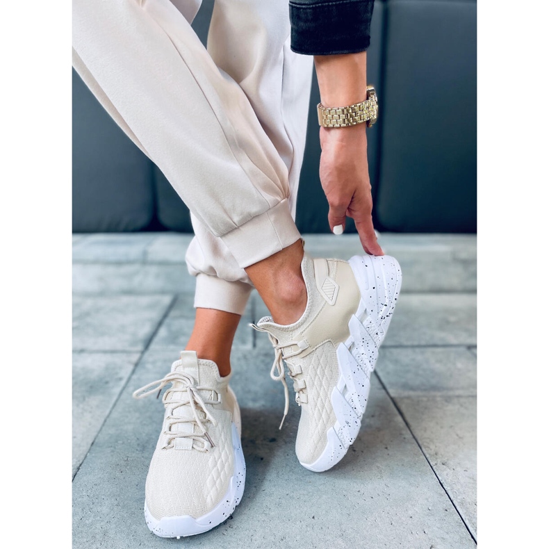 Deportiva calcetín Beige Indu 1