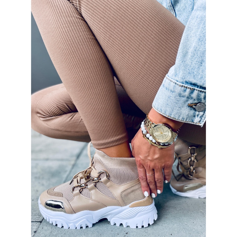 Zapatillas altas Petra Khaki beige 1 Zapatillas altas Petra Khaki beige 1