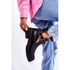 PG1 Botas Mujer Ecopiel Con Tachuelas Negro Clares 3
