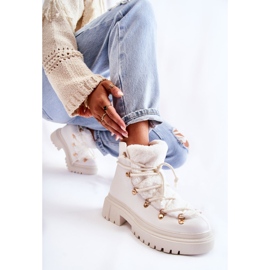 PS1 Botas Abrigadas Ecopiel Trappers Blanco Arisa 3