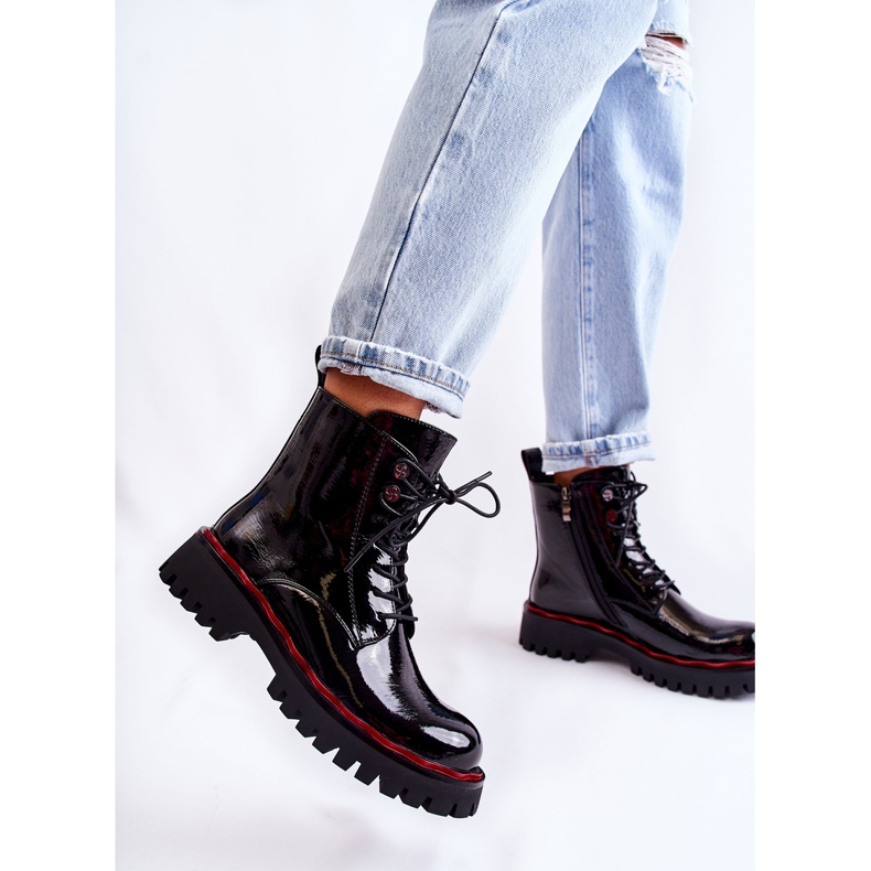 Botas Mujer Atadas Sherill Negro 2