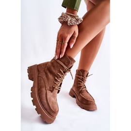 Botas Mujer Ante Atadas Marrón Vanita 1