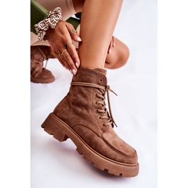 Botas Mujer Ante Atadas Marrón Vanita 6
