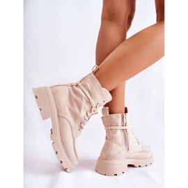 Botines Mujer Ante Beige Vanita 8