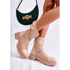 PS1 Botines Mujer Moda Ante Beige Kandell 2 PS1 Botines Mujer Moda Ante Beige Kandell 2