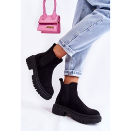 PS1 Botas sin cordones de ante negro Lorea para trabajadores 3