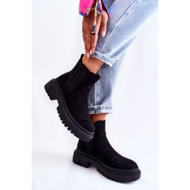 PS1 Botas sin cordones de ante negro Lorea para trabajadores 5